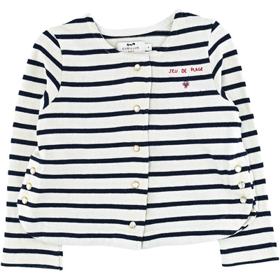 Cardigan de seconde main en coton pour enfant fille de 4 ans - photo recto