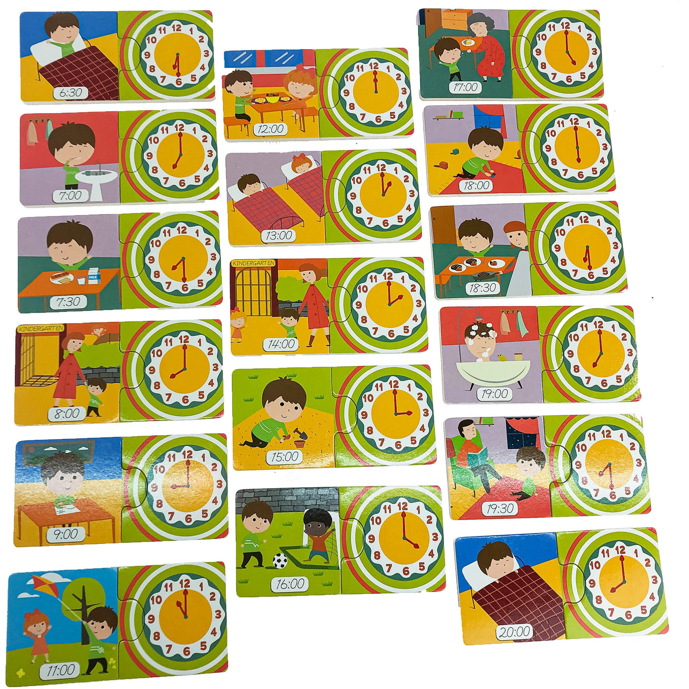 Puzzle "Puzzle éducatif L'heure" de seconde main en bois pour enfant à partir de 3 ans - photo secondaire