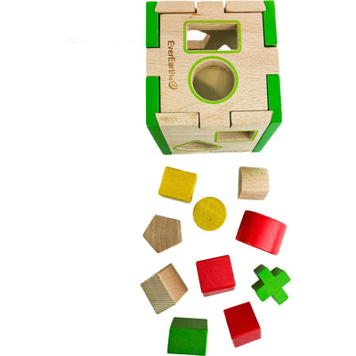 Boîte à formes géométriques "Boîte à formes" de seconde main en bois pour enfant à partir de 18 mois - photo principale