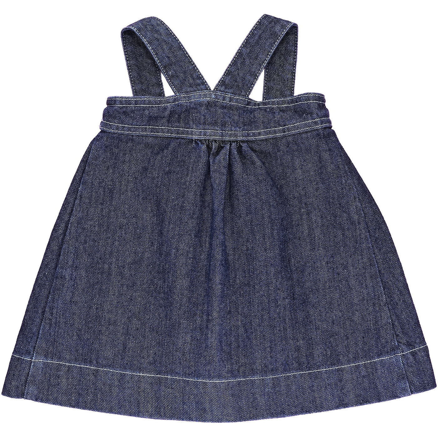 Robe salopette de seconde main en jean pour bébé fille de 6 mois - photo verso