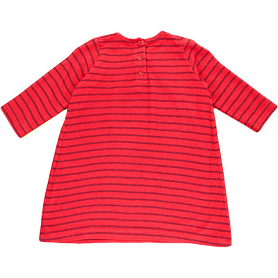 Robe à manches longues de seconde main en coton et viscose pour bébé fille de 6 mois - photo verso