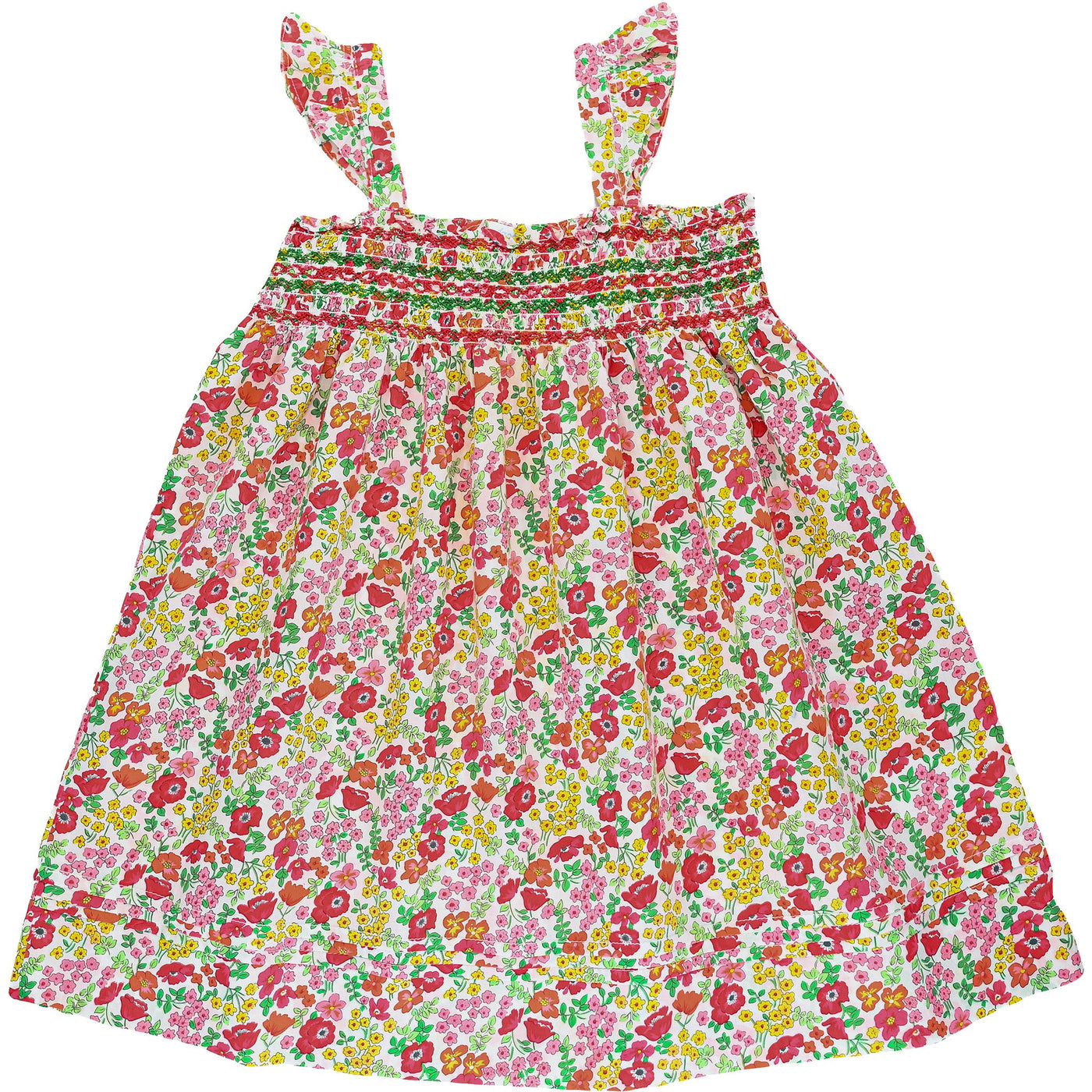 Robe sans manche de seconde main en coton pour enfant fille de 4 ans - photo recto