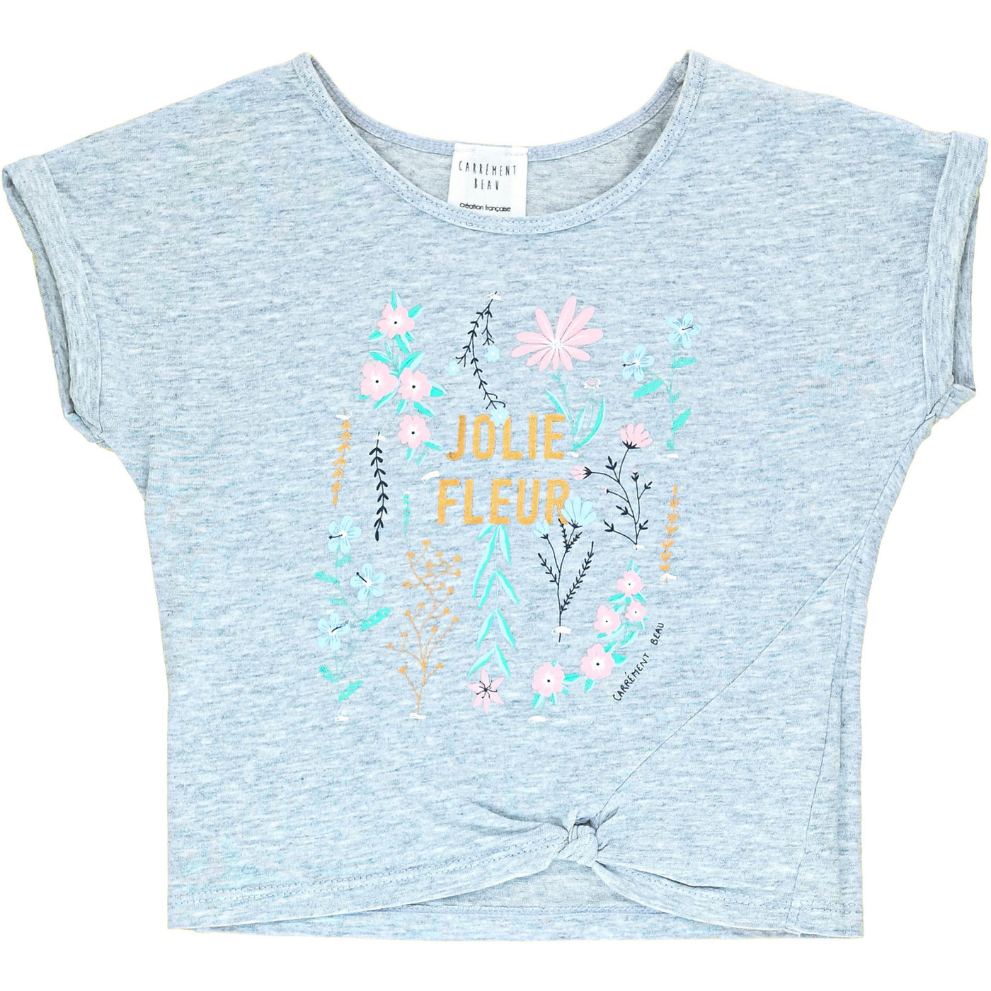 T-Shirt à manches courtes de seconde main en coton pour enfant fille de 3 ans - photo recto