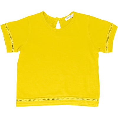 T-Shirt à manches courtes de seconde main en coton pour bébé fille de 12 mois - photo recto