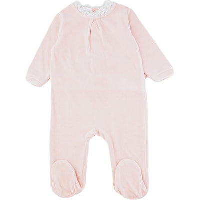 Pyjama de seconde main en velours pour bébé fille de 9 mois - photo recto