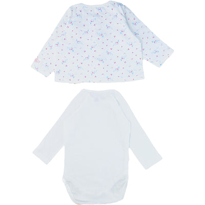 Ensemble blouse + sarouel de seconde main en coton bio pour bébé fille de 6 mois - photo alternative_1