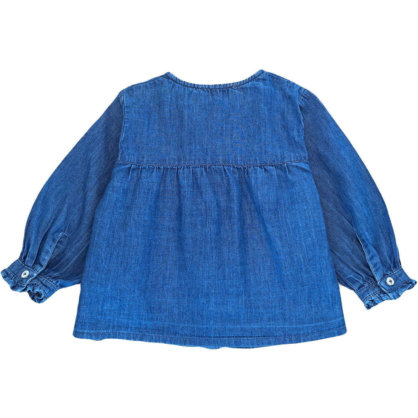 Blouse à manches longues de seconde main en coton pour bébé fille de 12 mois - photo verso