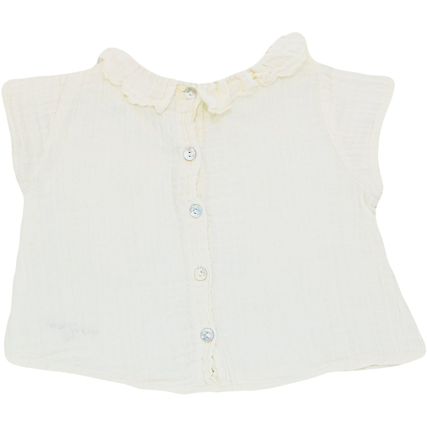 Blouse à manches courtes de seconde main en coton pour bébé fille de 9 mois - photo verso