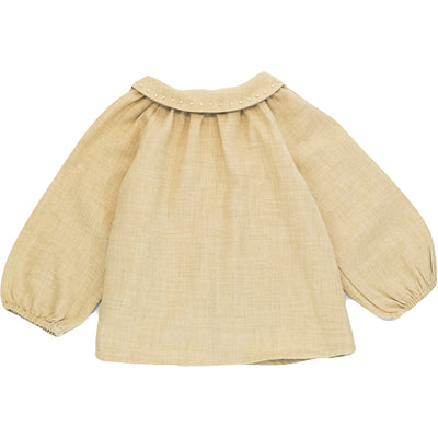 Blouse à manches longues de seconde main en coton et laine pour bébé fille de 12 mois - photo verso